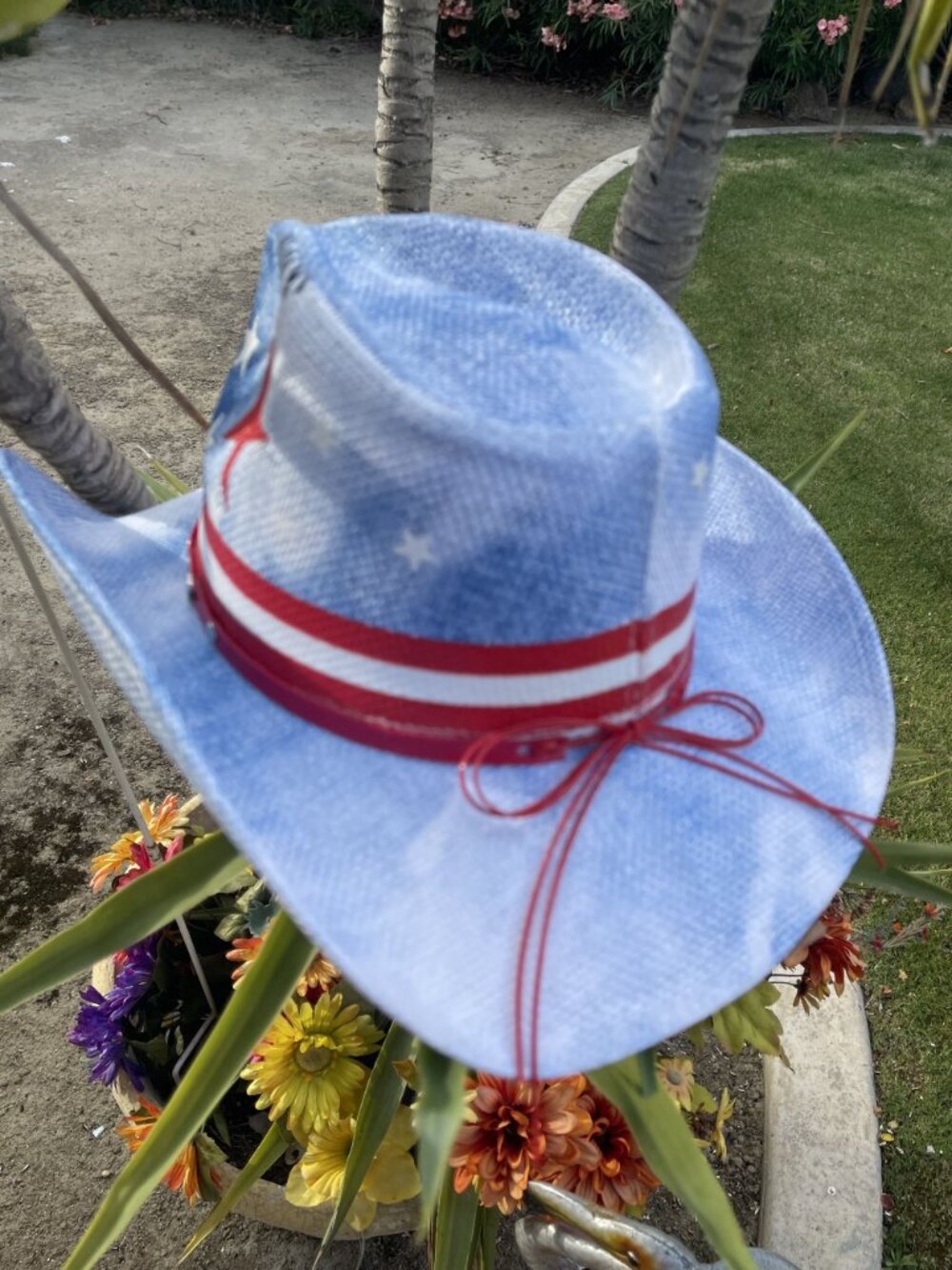 NEW Mirmaru Star Band Patriotic Stars Red White Blue Western Cowboy Hat July 4th - Picture 4 of 9